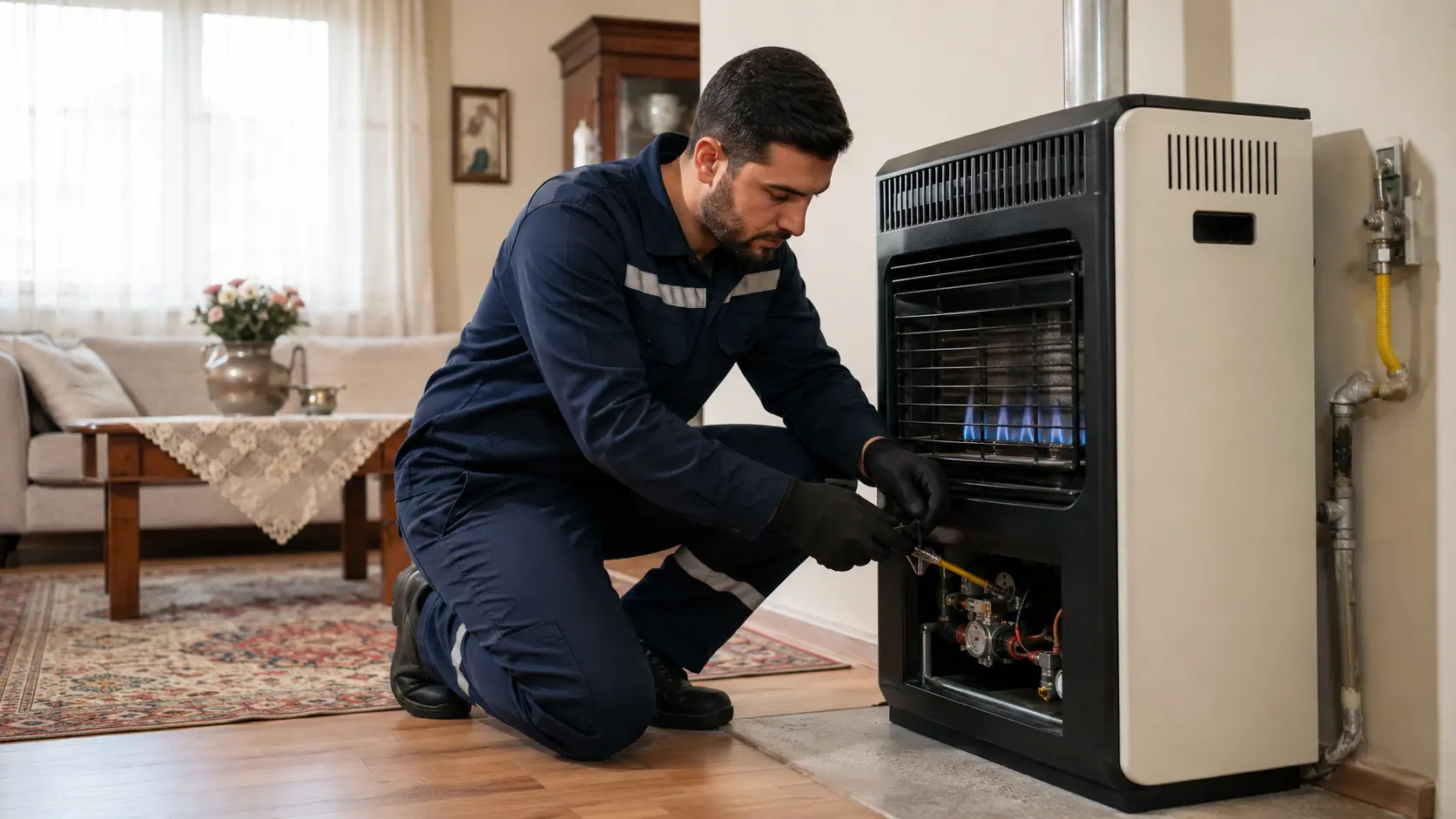 Doğalgaz Sobası servis ve sistem görseli